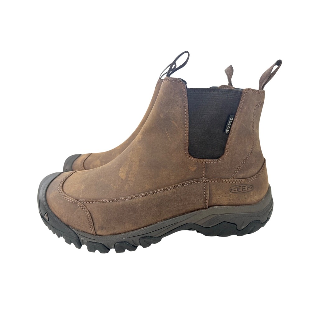KEEN Anchorage III Waterproof Anchorage Boots Mens Brown Leather Slip On 1017790 - Picture 4 of 13
